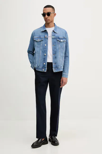 Брюки из хлопка Regular Fit Tommy Hilfiger, синий — фото 2