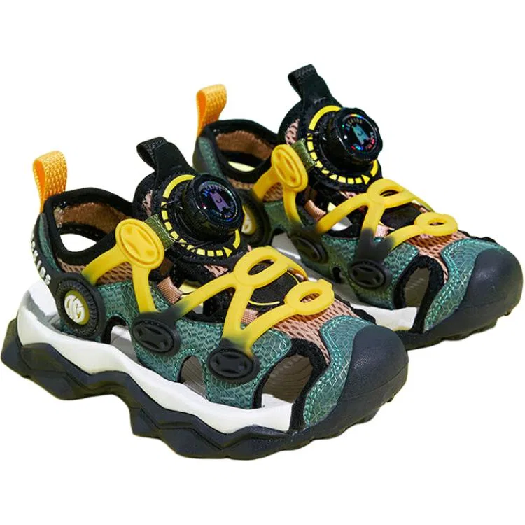 Детские сандалии slip resistant and breathable low top, shiny green khaki ABC KIDS — фото 4