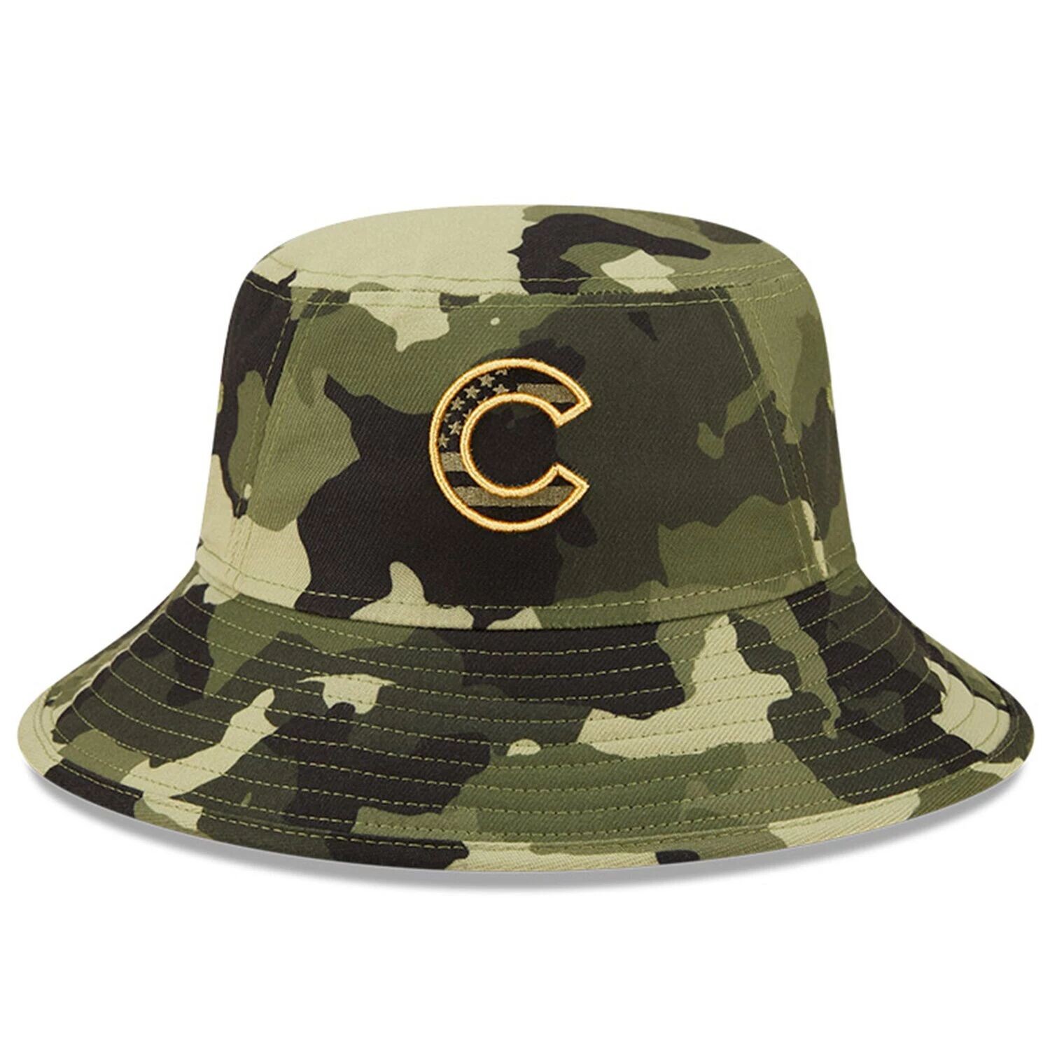 

Мужская камуфляжная панама New Era Chicago Cubs 2022 ко Дню вооруженных сил