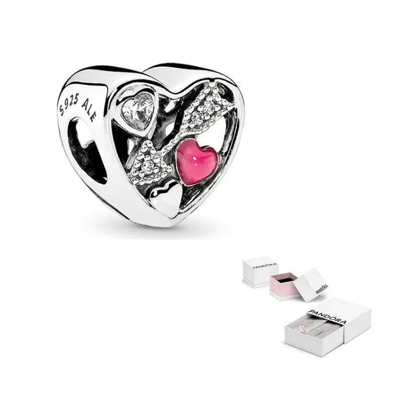 

Pandora 925 Sterling Silver кулон-шарм женский красный