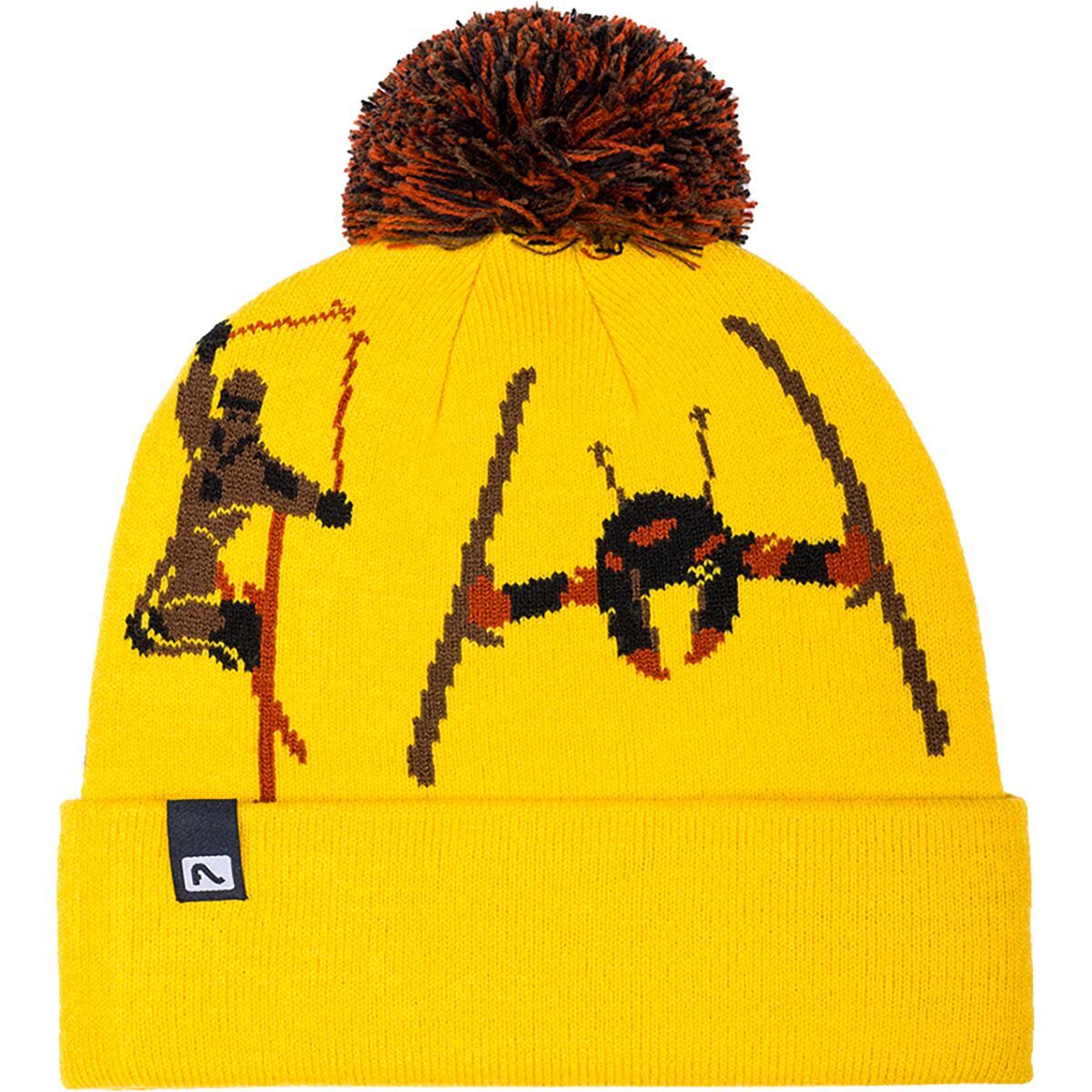 

Вязаная шапка pom Flylow, цвет butterscotch