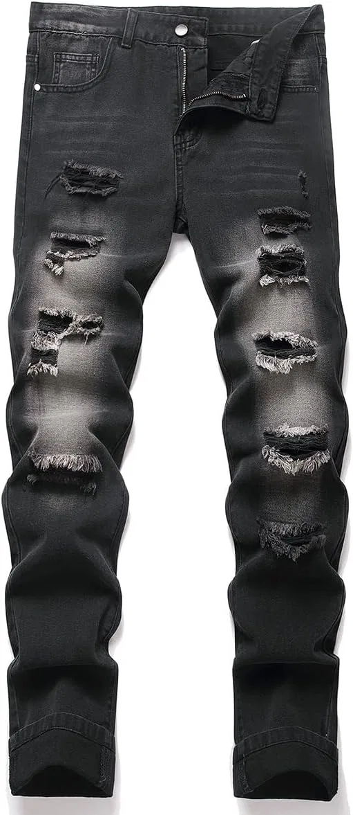Джинсы мужские, прямые, Black