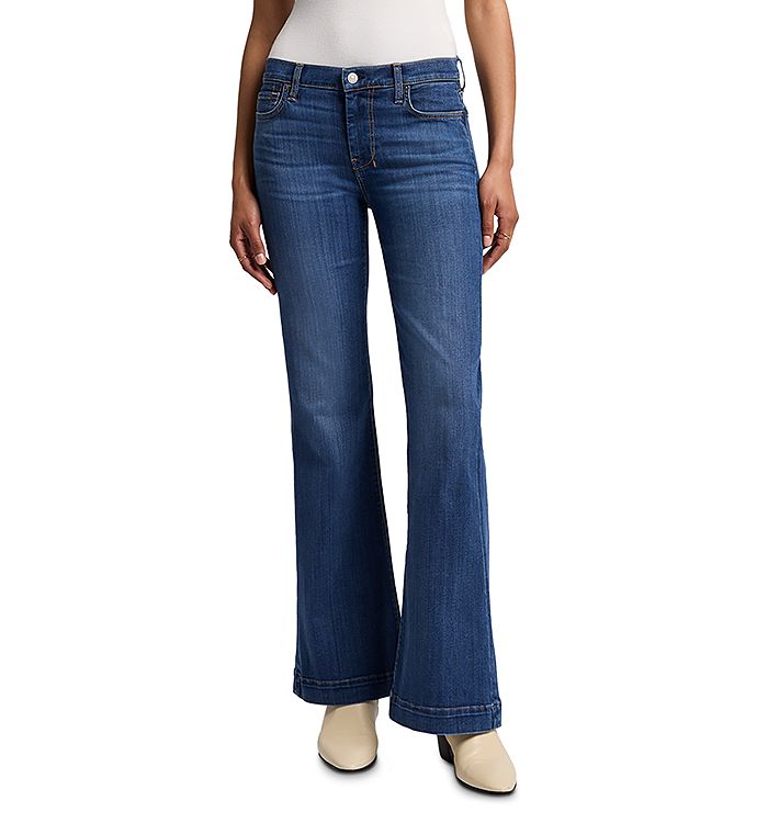 

Джинсы-клеш Dojo Tailoress Bootcut в стиле Love Story 7 For All Mankind, синий
