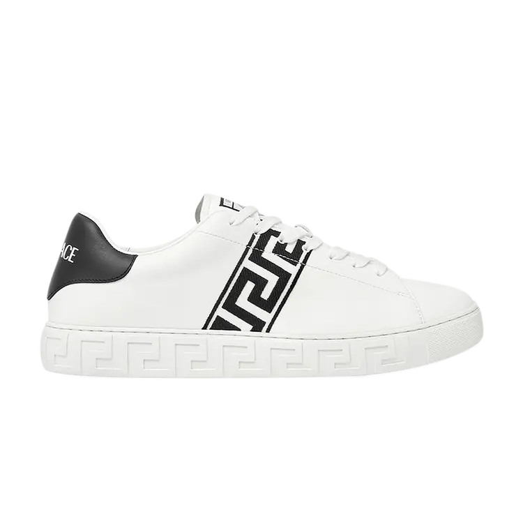 

Кроссовки Versace Embroidered Greca Sneaker 'White Black', белый