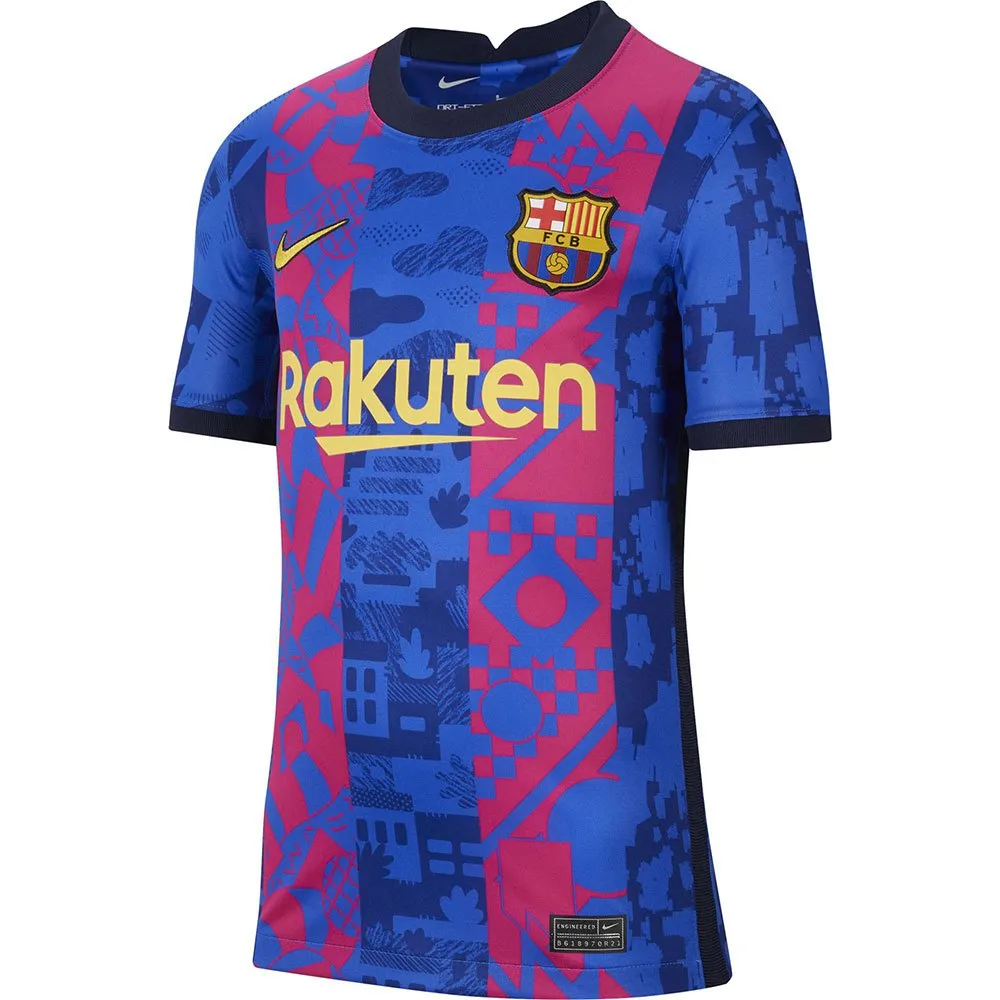 Футболка с коротким рукавом Nike FC Barcelona 21/22 Stadium Third junior, синий — фото 3