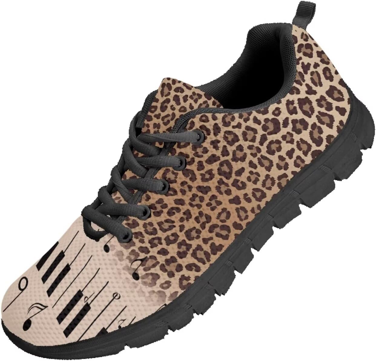 

Мужские кроссовки Funnydude Funny Graphic для тенниса, повседневная обувь для прогулок, легкие осенние кеды, Leopard Music