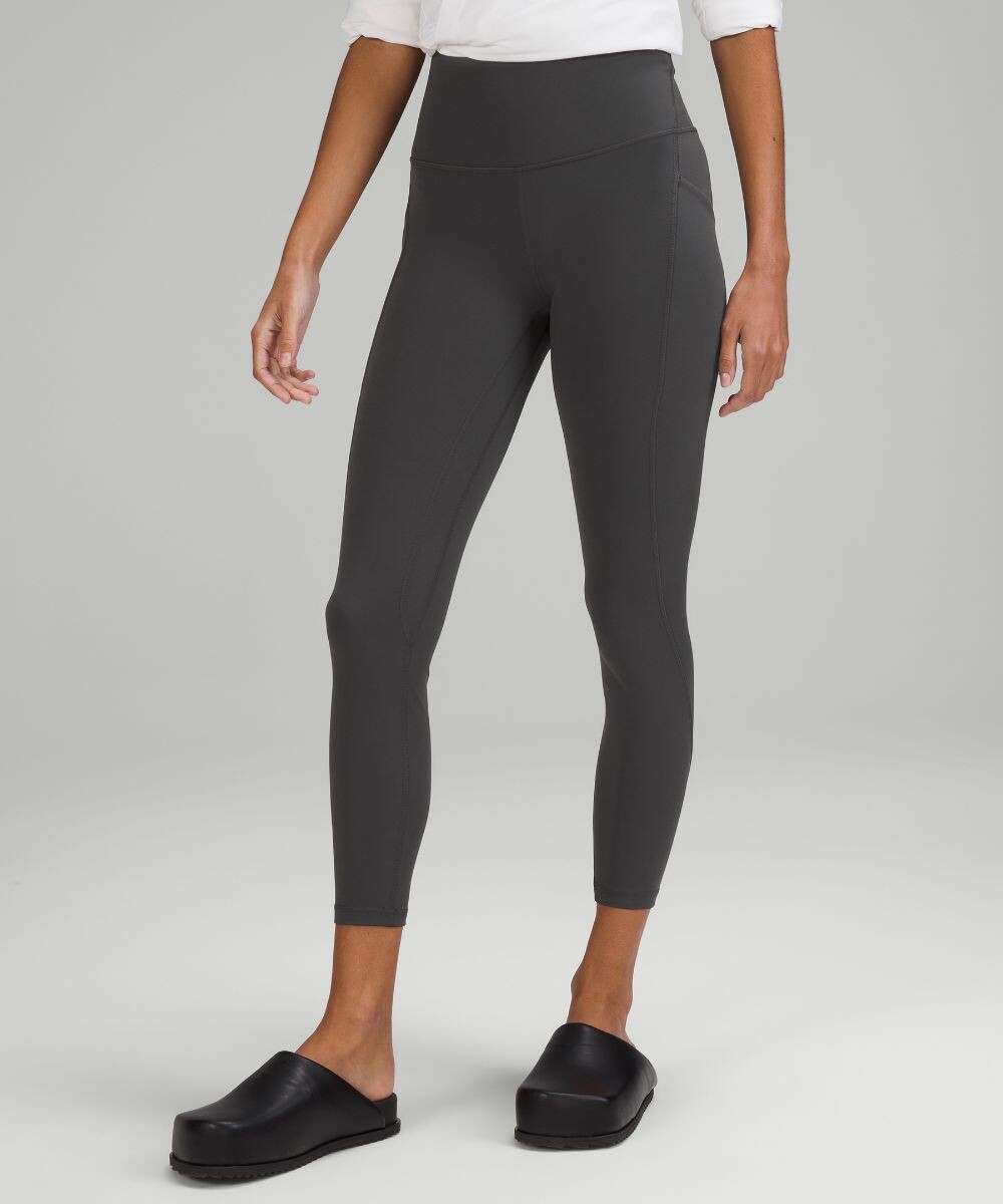 

Леггинсы Align с высокой посадкой и карманами Lululemon, графитовый серый