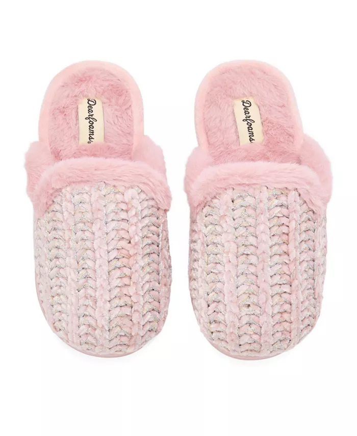 Женские тапочки Paris Chenille с фигурным мыском Dearfoams, розовый — фото 4