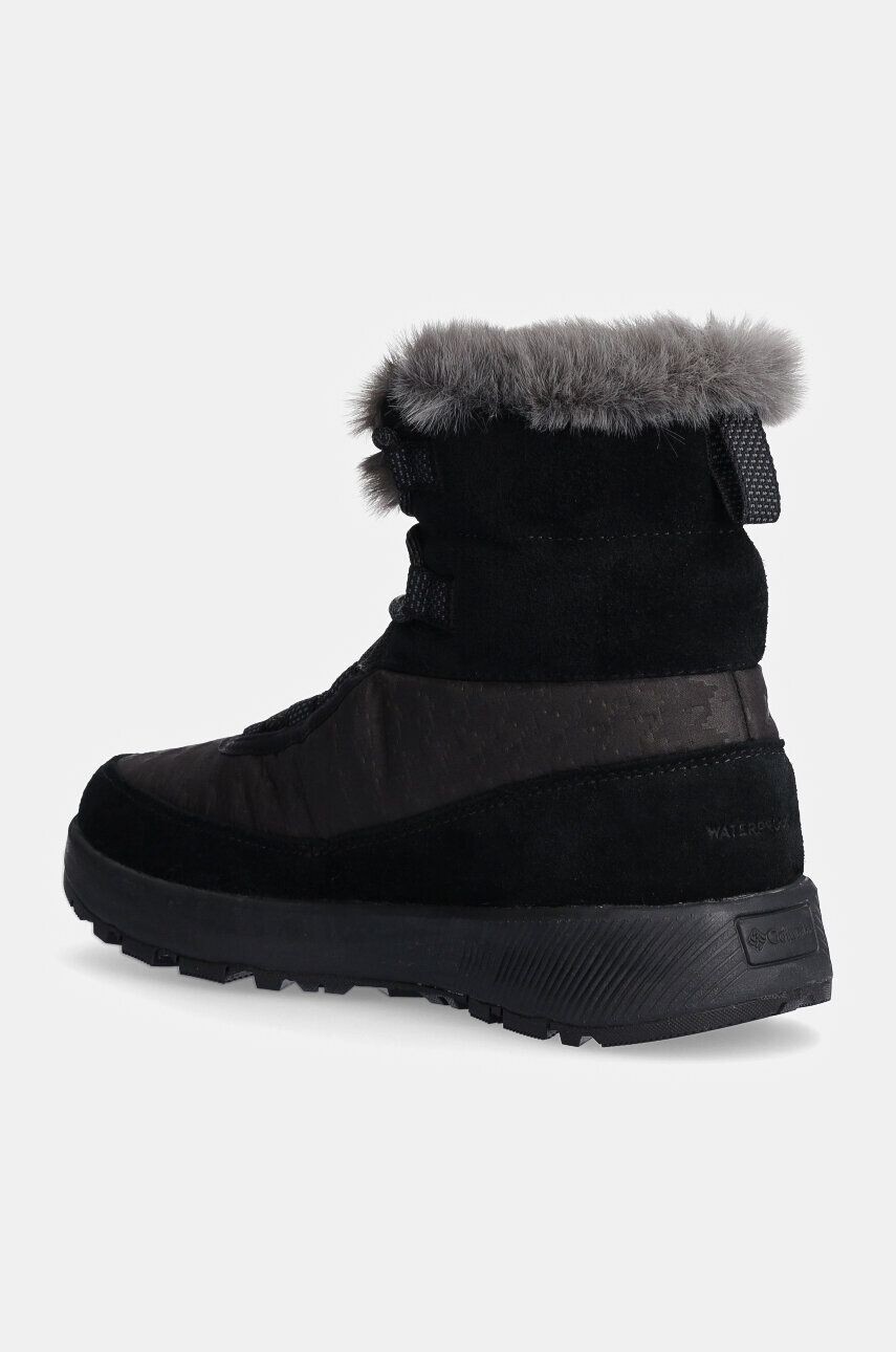 Женские зимние ботинки Columbia Slopeside Peak Luxe V2 из ткани и замши, черный — фото 4