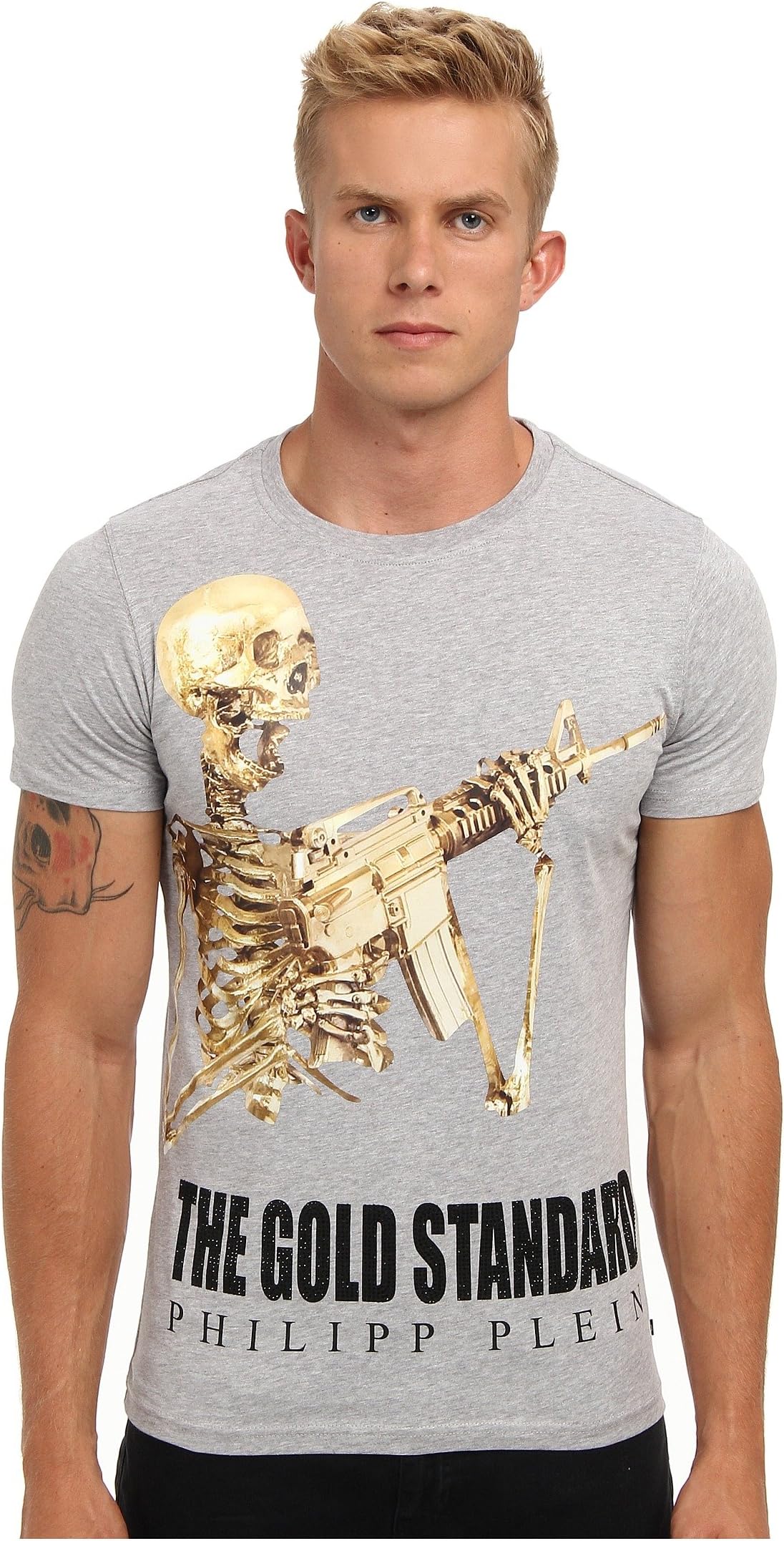 

Футболка Philipp Plein The Gold Standard T-Shirt, серый