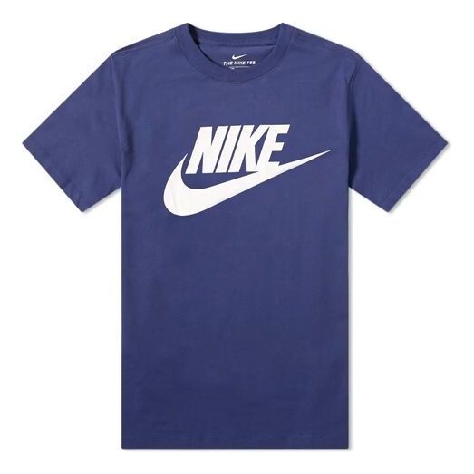

Футболка futura icon tee logo printing short sleeve blue Nike, синий