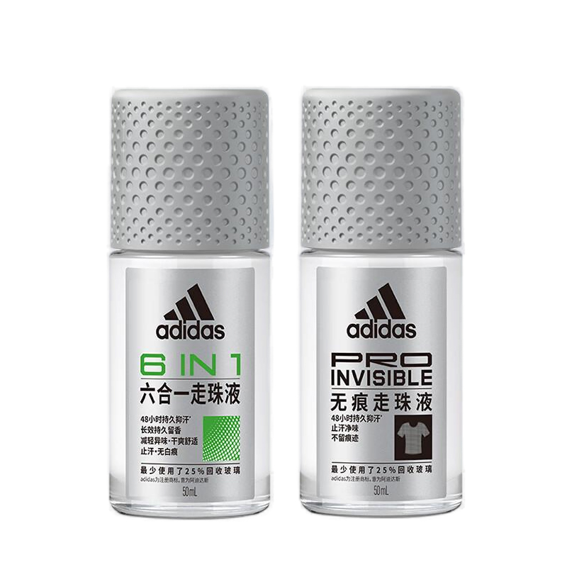 

Мужской антиперспирант Adidas, two-piece set: seamless roll-on 50ml+refreshing roll-on 50ml