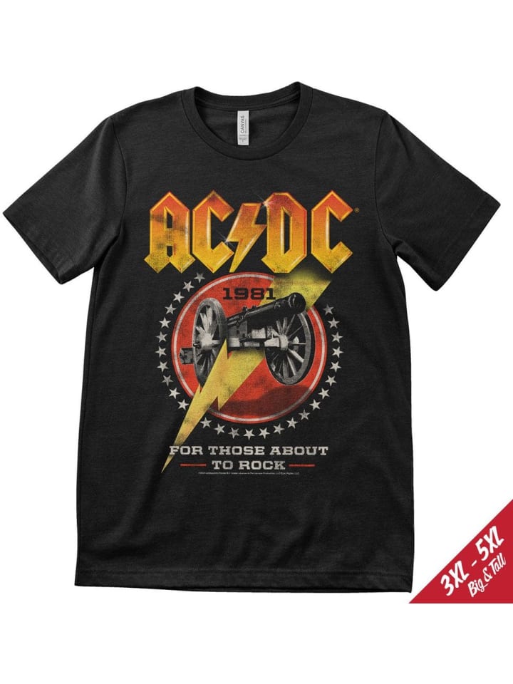 

Футболка 1981 For Those About To Rock Baseball T-Shirt AC/DC, черный