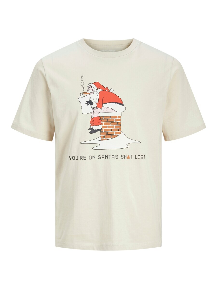 

Классическая футболка JACK & JONES Shirt JJXMax Funny, серо-бежевый