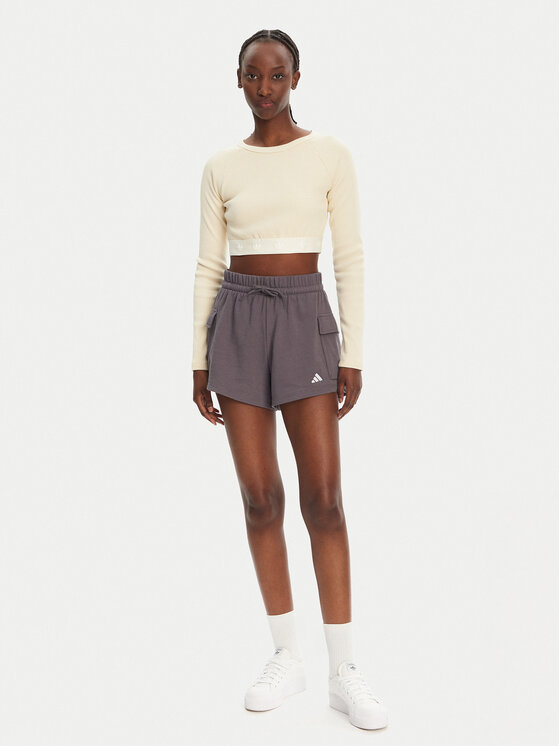 Облегающая блузка Ribbed JD0013 Adidas, бежевый — фото 2