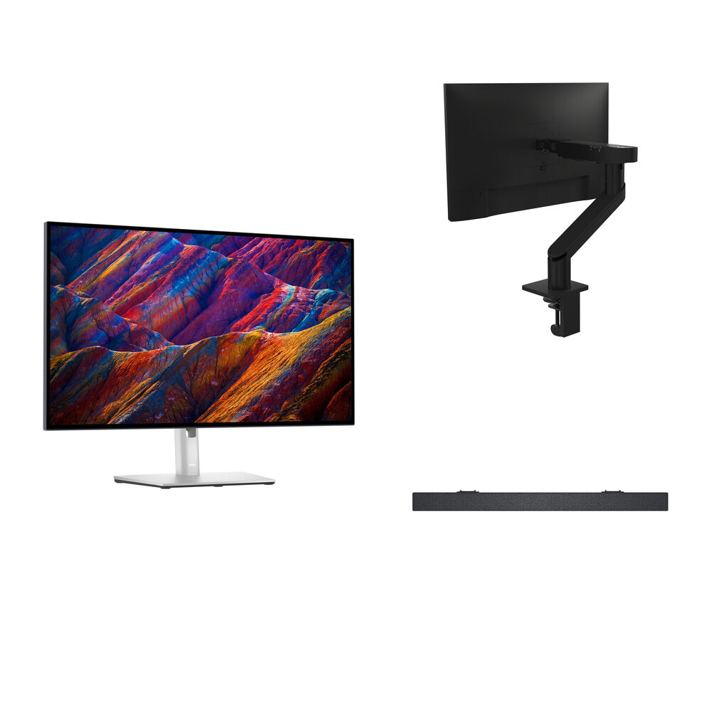 

27-дюймовый монитор Dell UltraSharp U2723QE 4K HDR с тонкой звуковой панелью и комплектом кронштейнов