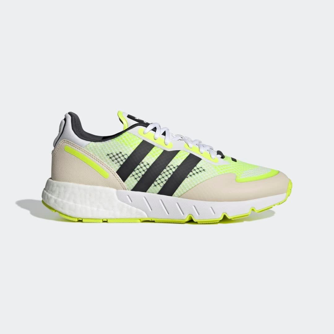 Кроссовки adidas Originals для мужчин ZX 1K Boost, белый/черный/желтый — фото 2