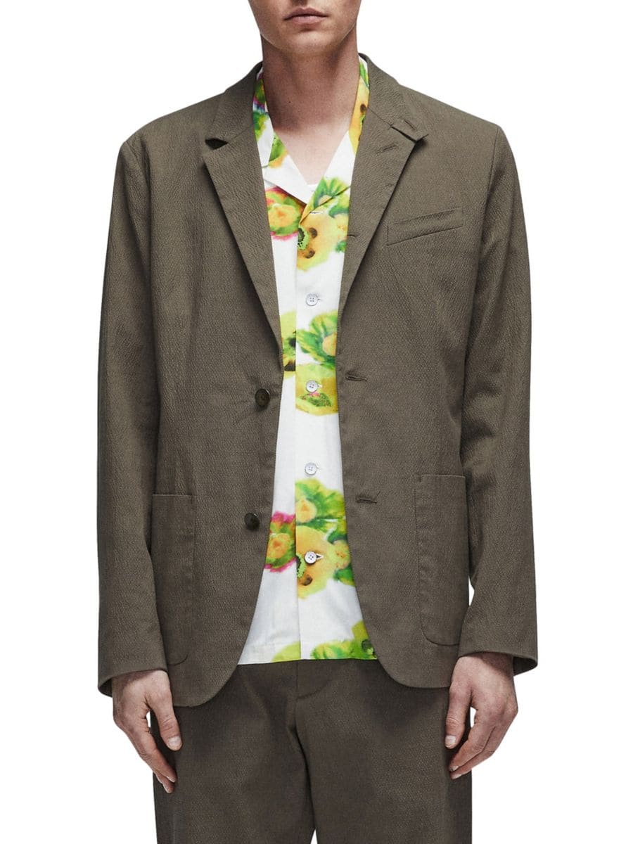 

Блейзер Linden Seersucker rag & bone, цвет Dark Grey