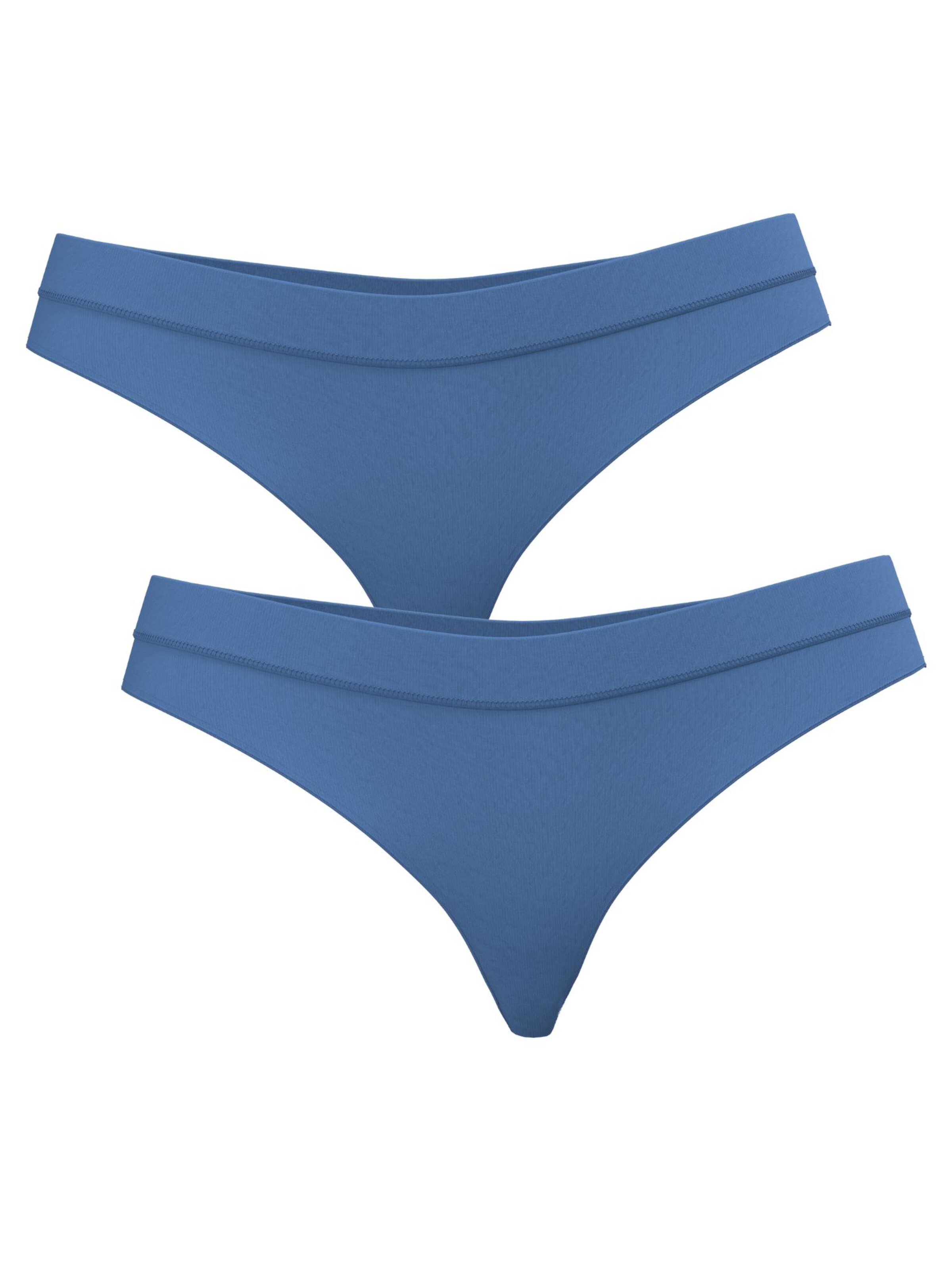 

Albero Natur Трусы-стринги '2er Pack Damen Bio Baumwoll String High Waist' в синем дениме
