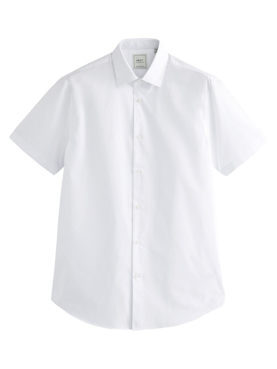 Повседневная рубашка Next Regular fit Button Up Shirt Easy Care, белый — фото 3