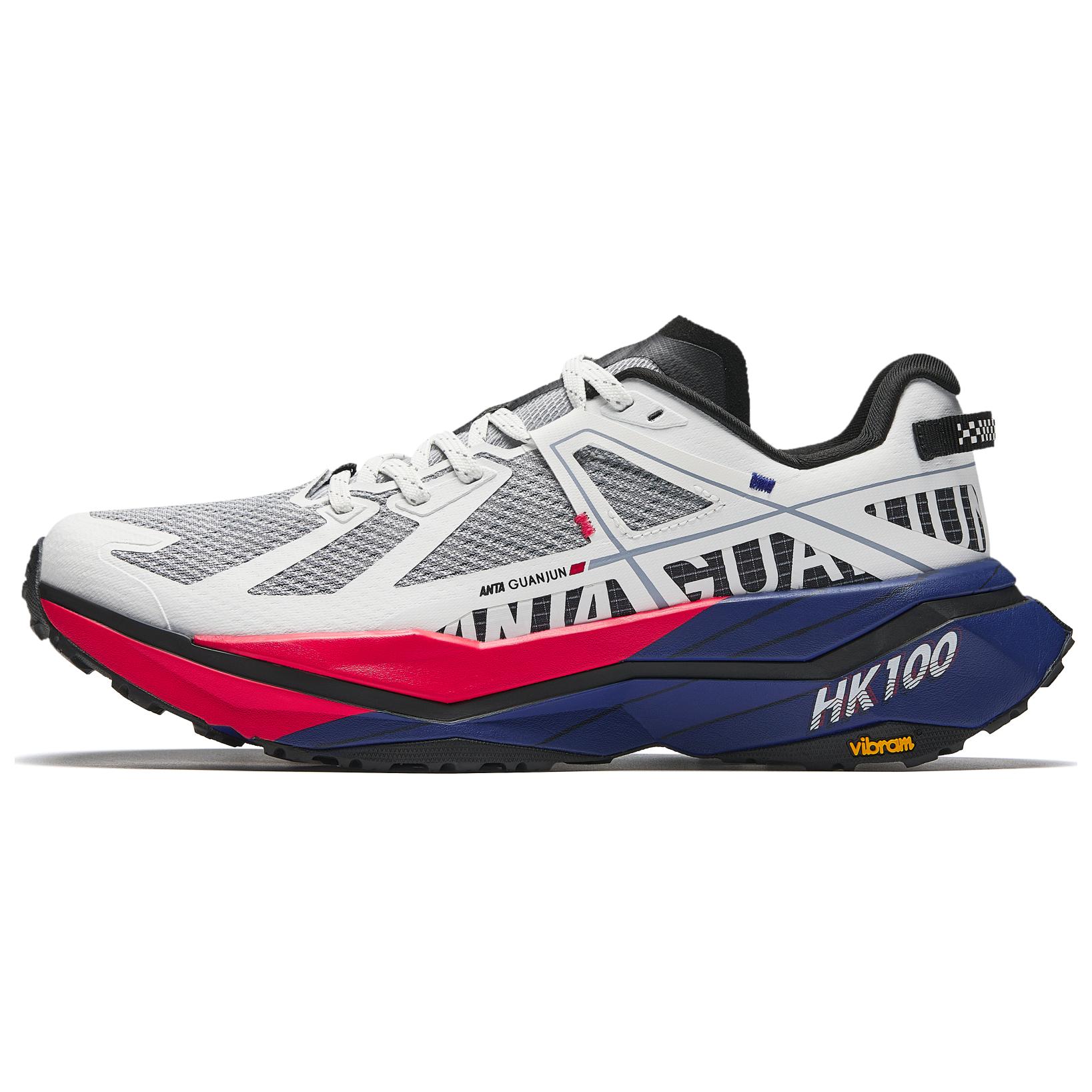 

Кроссовки Anta Durable Breathable Low-Top с карбоновой пластиной, мужские, белые, синие, красные