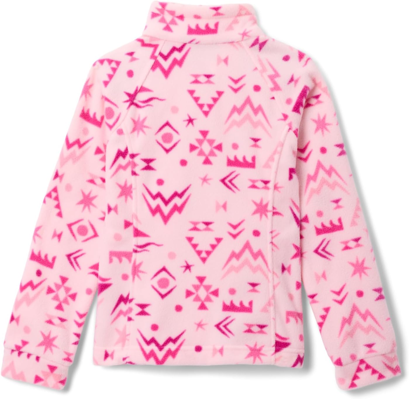 Детская флисовая куртка Columbia Kids Benton Springs II с принтом, Satin Pink Peaked — фото 2