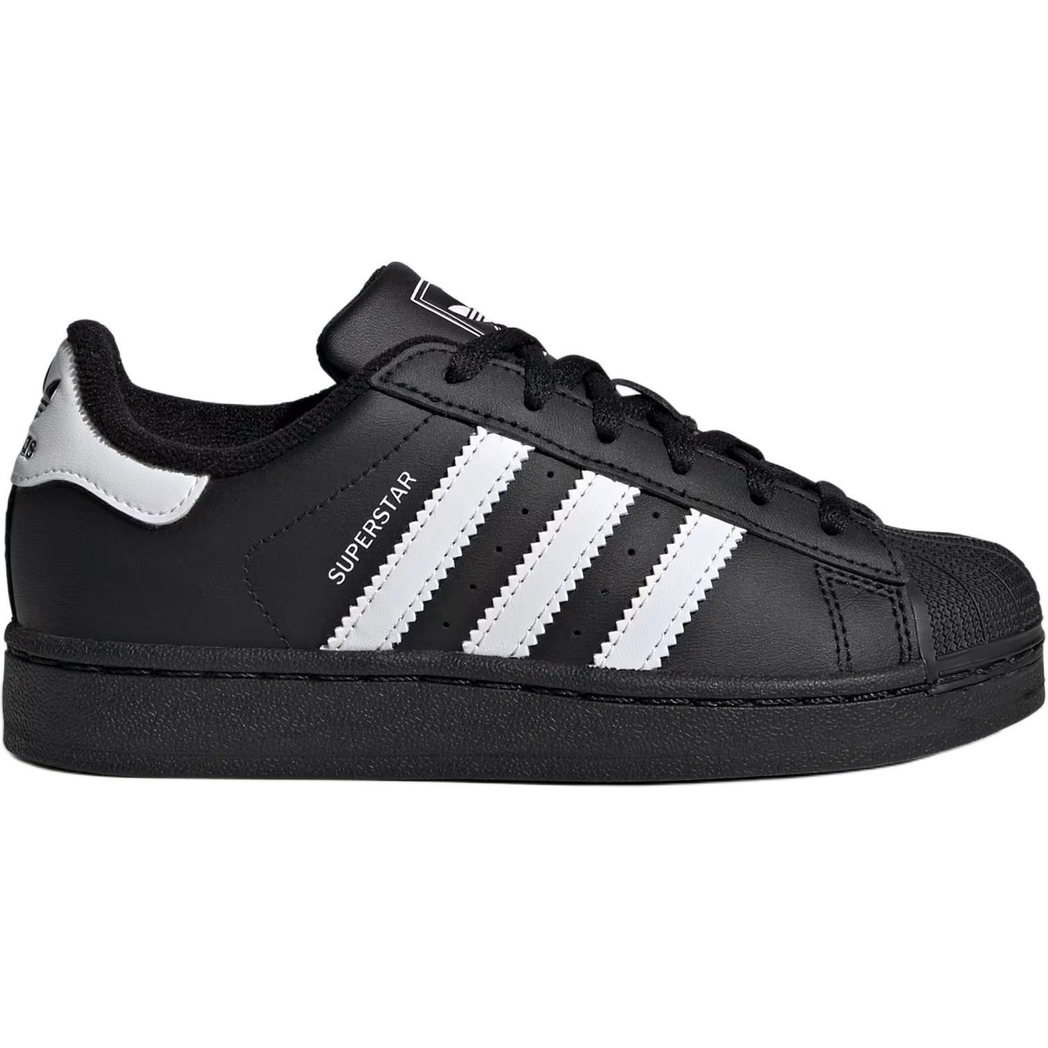 Adidas Originals Superstar 2 Cushioning Low top детские кроссовки для скейтбординга Black, возраст 3-7 лет — фото 3