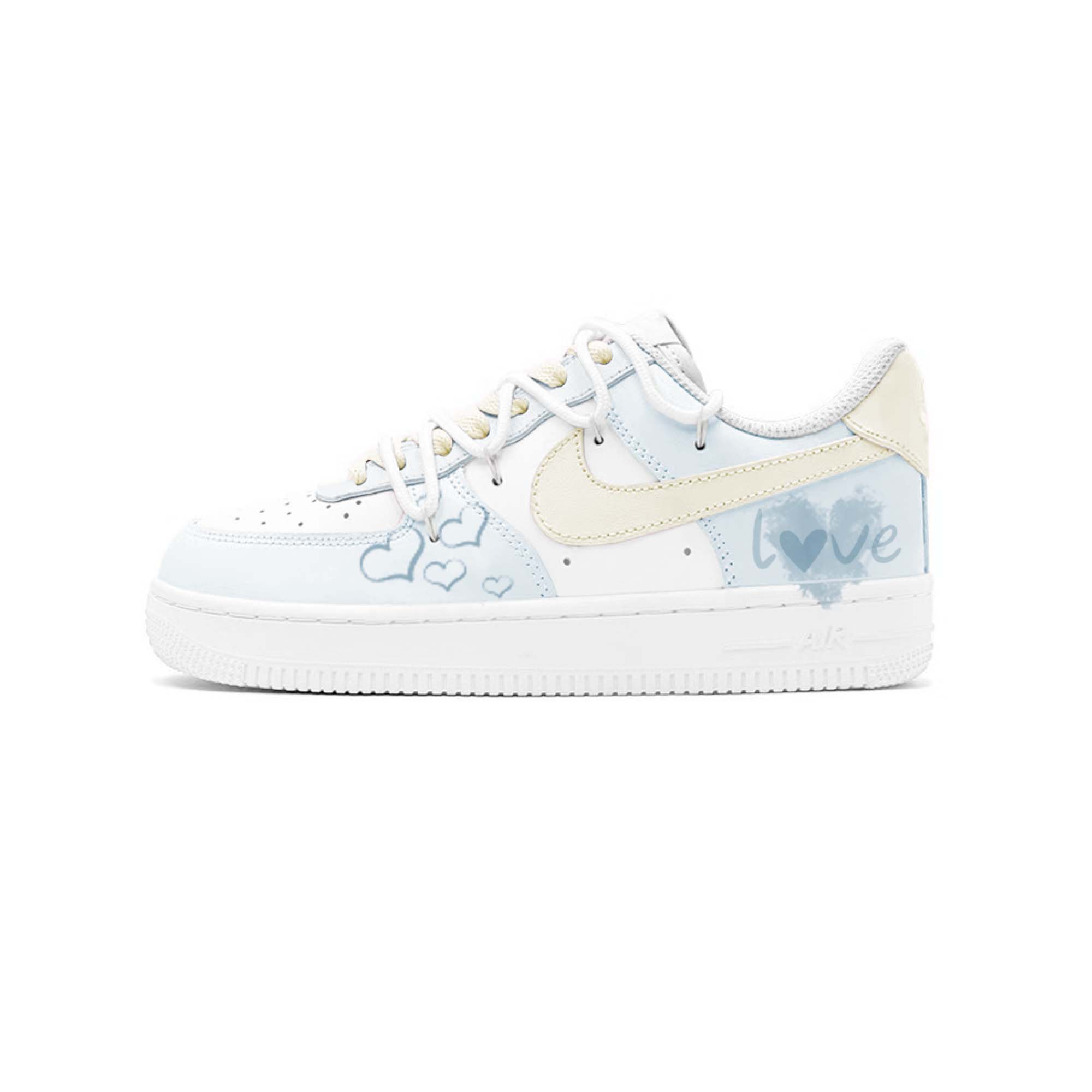 

Детские кроссовки для скейтбординга Air Force 1 для начальной школы Nike, синий/желтый
