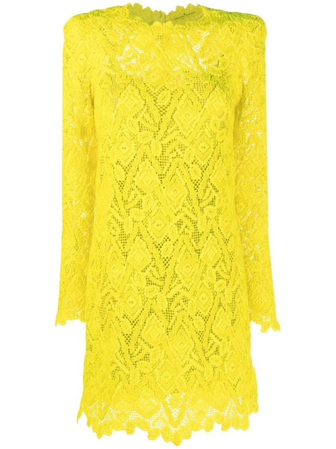 

Ermanno Scervino платье-рубашка мини с вышивкой, желтый