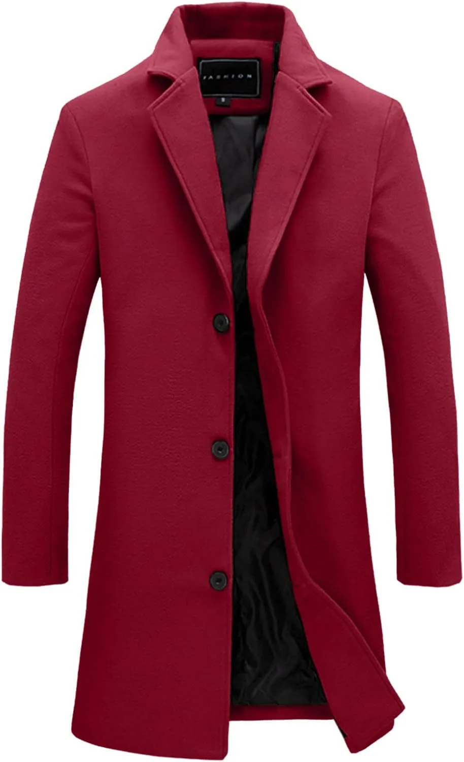 Мужская повседневная куртка, приталенная зимняя куртка с утеплителем из овчины, с длинными рукавами, кожаная верхняя одежда для стильных мужчин Generic, Wine — фото 2