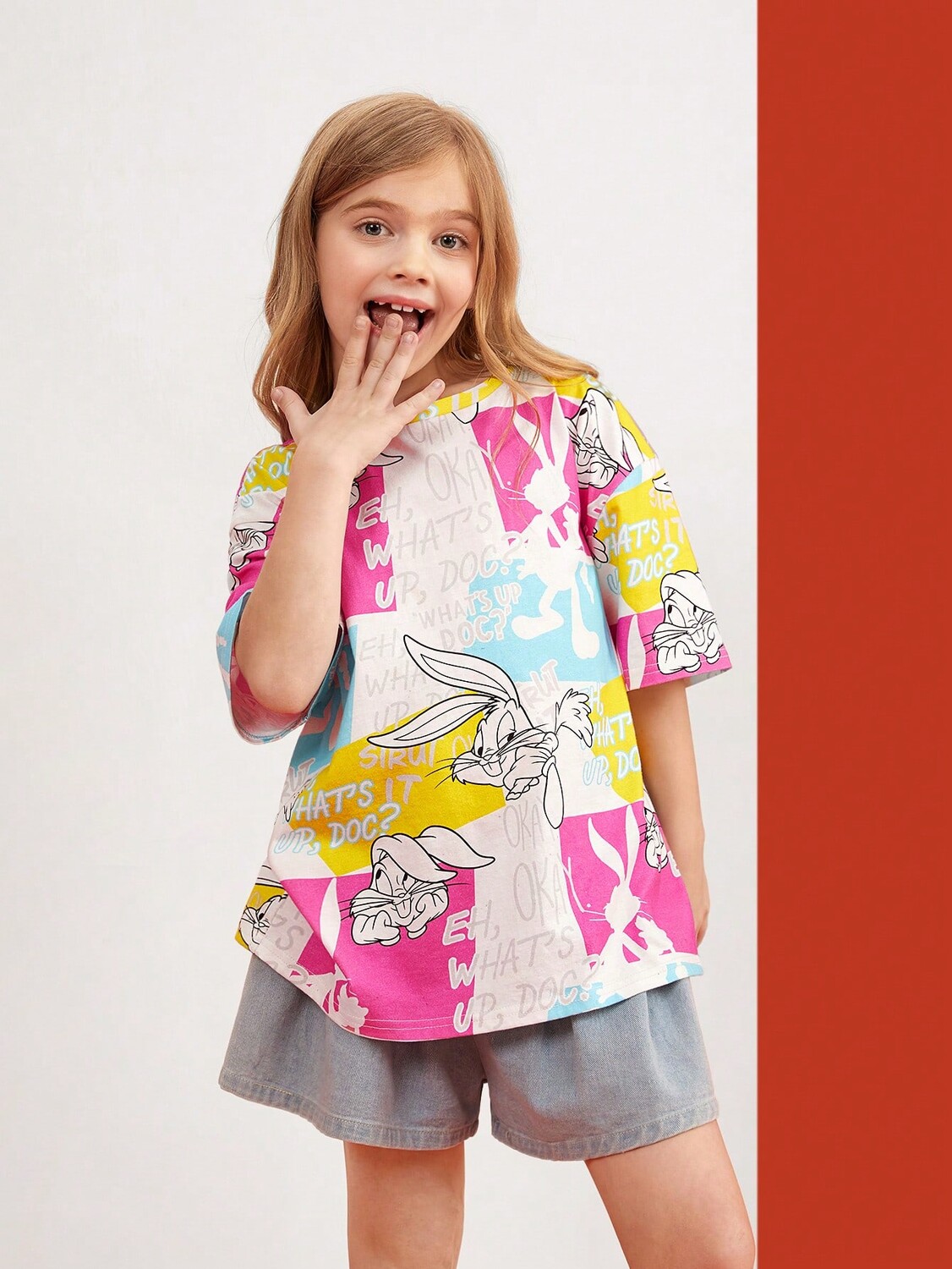 

Футболка Looney Tunes X Kids QTFun Tween Girl, белый / розовый