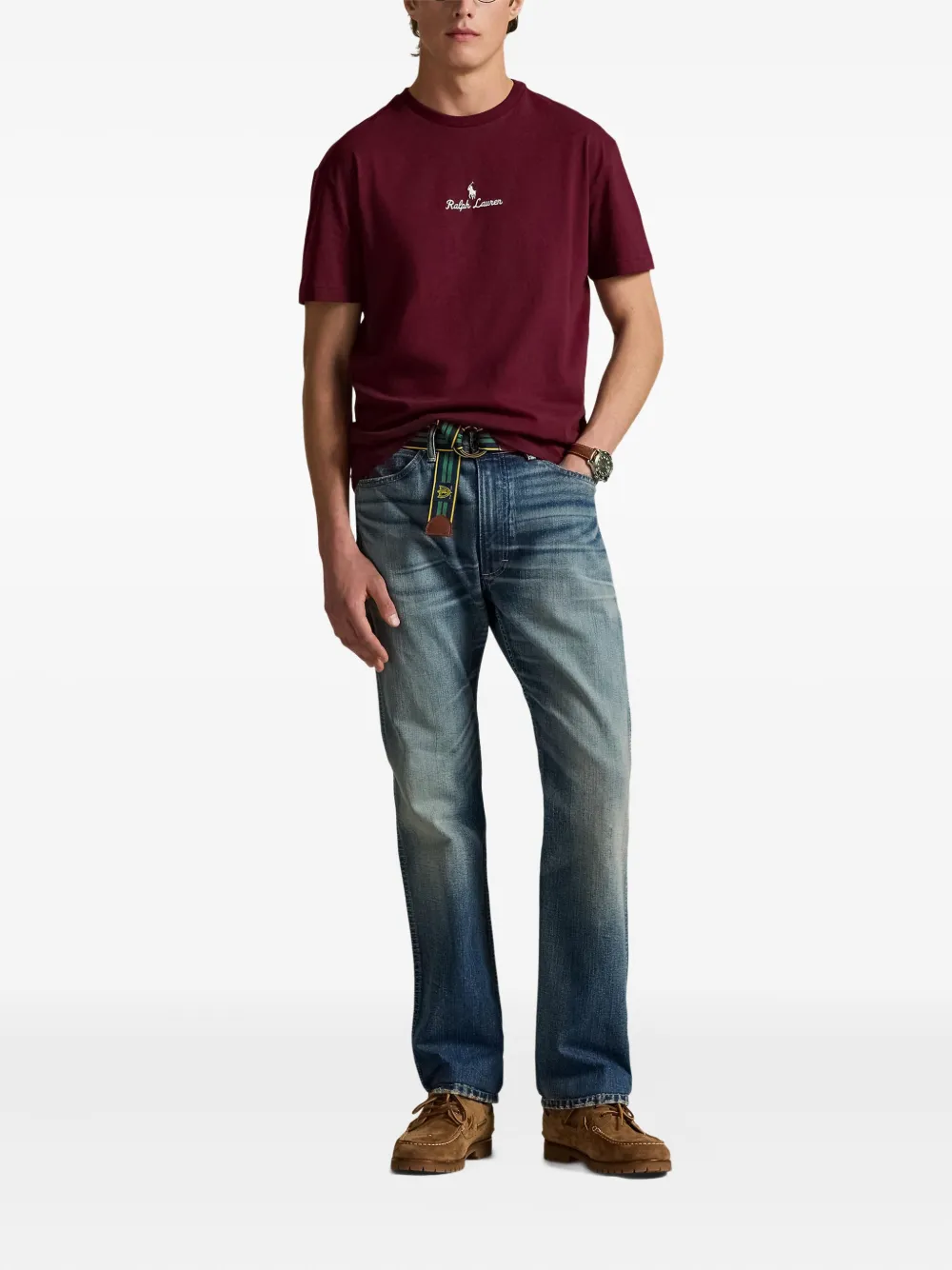 Футболка с декорированным логотипом POLO RALPH LAUREN, красный — фото 2