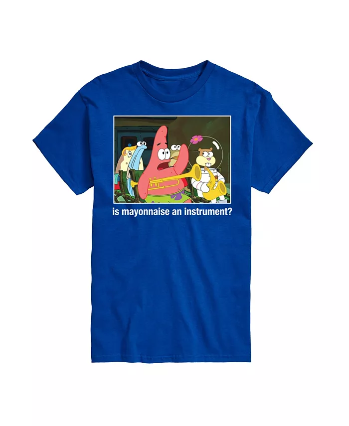 

Мужская футболка с коротким рукавом SpongeBob SquarePants "Is Mayonnaise an Instrument" AIRWAVES, синий