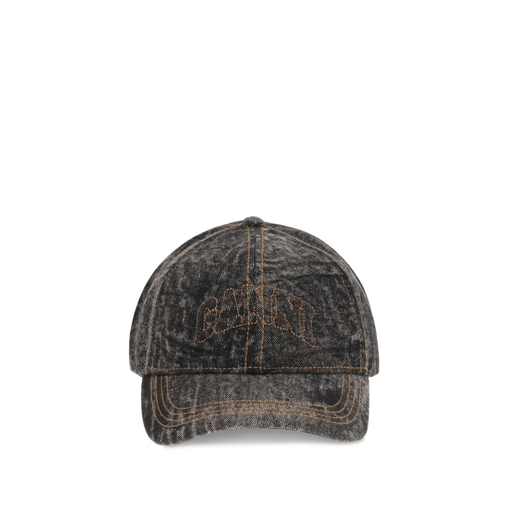 

Джинсовая бейсболка Ganni, серый