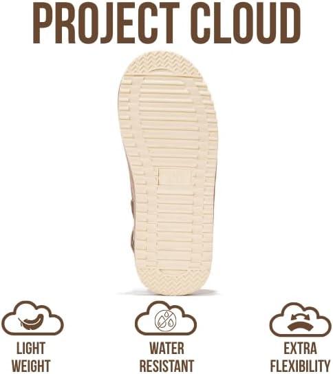 Сабо Project Cloud Kids из натуральной кожи с задним ремешком - с эффектом памяти и легкие сандалии для мальчиков и девочек с регулируемыми ремешками - противоскользящие сабо для детей (Little Goldstar), песочный — фото 4