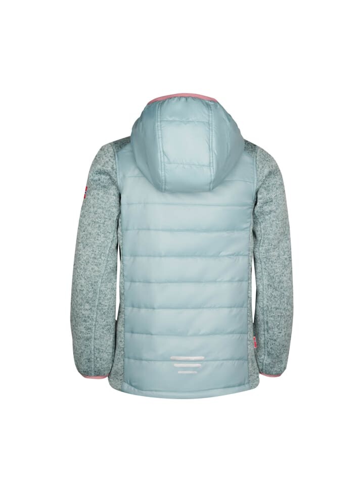 Флисовая куртка Trollkids Hybridjacke Skabu, цвет glacier green/orchid — фото 2