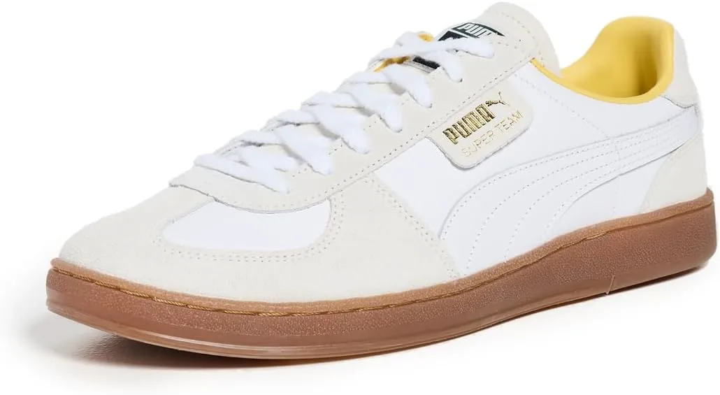 Мужские кроссовки PUMA Super Team Summer с шнуровкой для повседневной носки - белые, белый — фото 2
