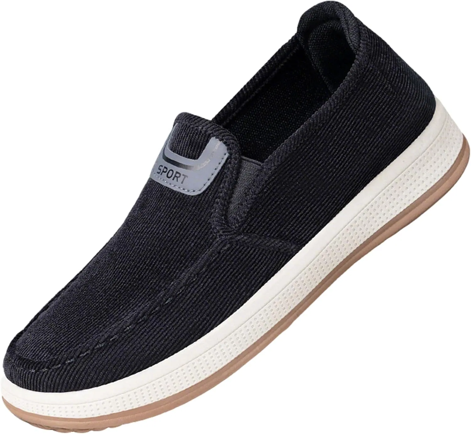 Мужские лоферы slip-on, нескользящие, черные WZNKXFC