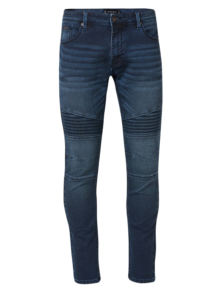 

Джинсы скинни байкерского кроя синего цвета KOROSHI