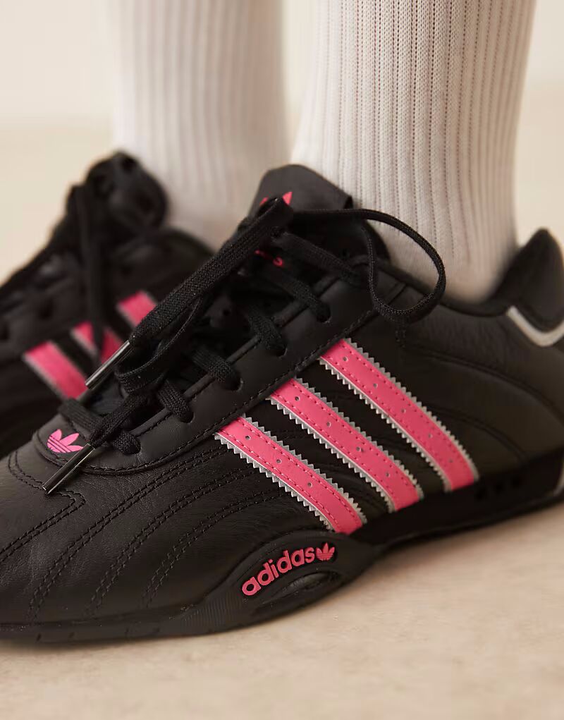 Кроссовки Adidas Originals AdiRacer Low черного и розового цвета — фото 4
