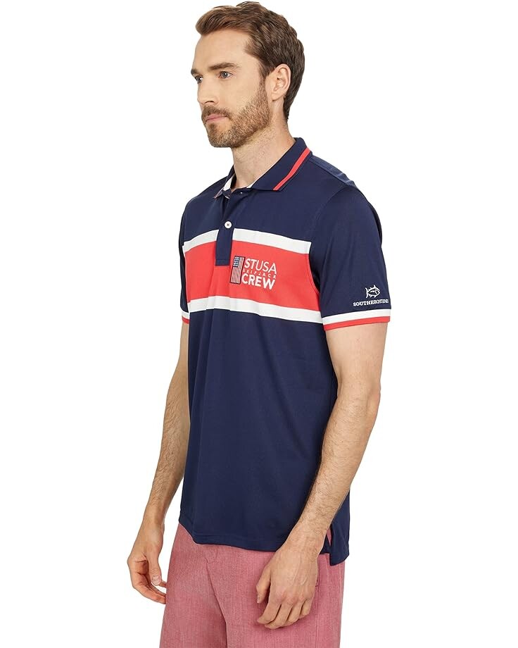 

Поло Southern Tide Jack STUSA Crew Performance Polo, цвет True Navy