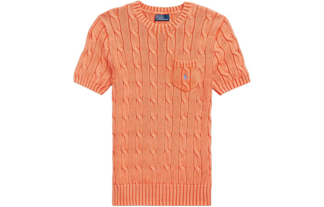 SS24 Трикотаж Женская Оранжевая Футболка Polo Ralph Lauren — фото 2