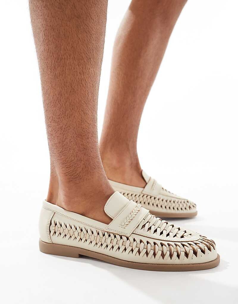 

Белые плетеные лоферы River Island