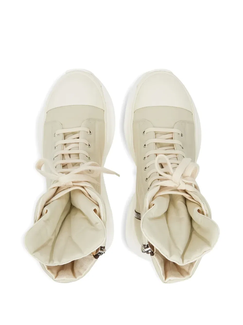 Абстрактные высокие кроссовки Rick Owens DRKSHDW, бежевый — фото 3