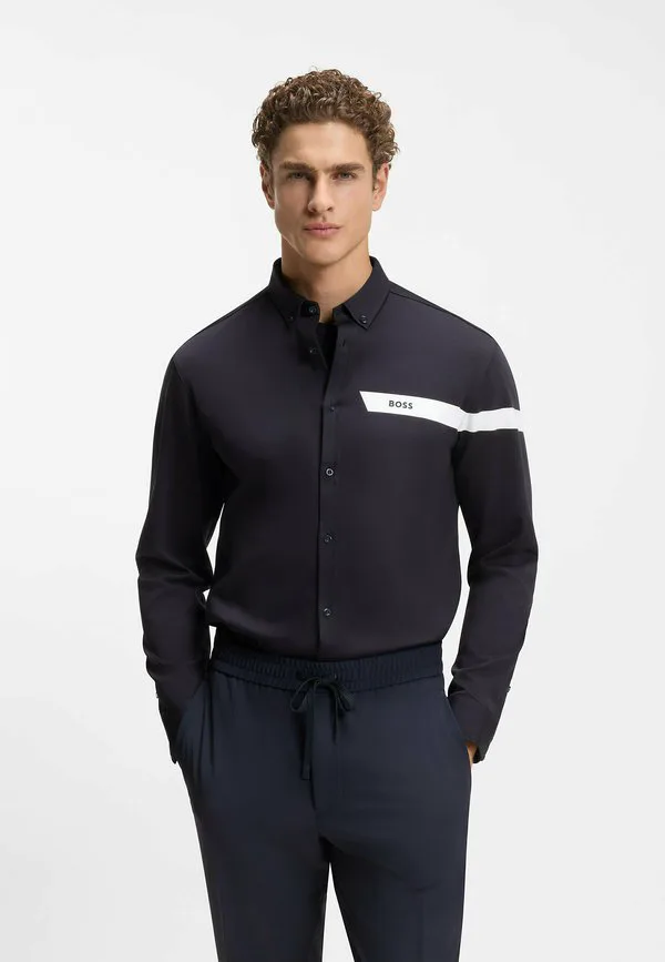 Полоса на рубашке Boss, Dark Blue