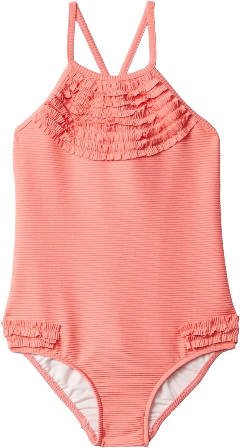 

Купальник Seafolly Kids Sweet Summer Rib Frill Tank One-Piece, цвет Pink Punch