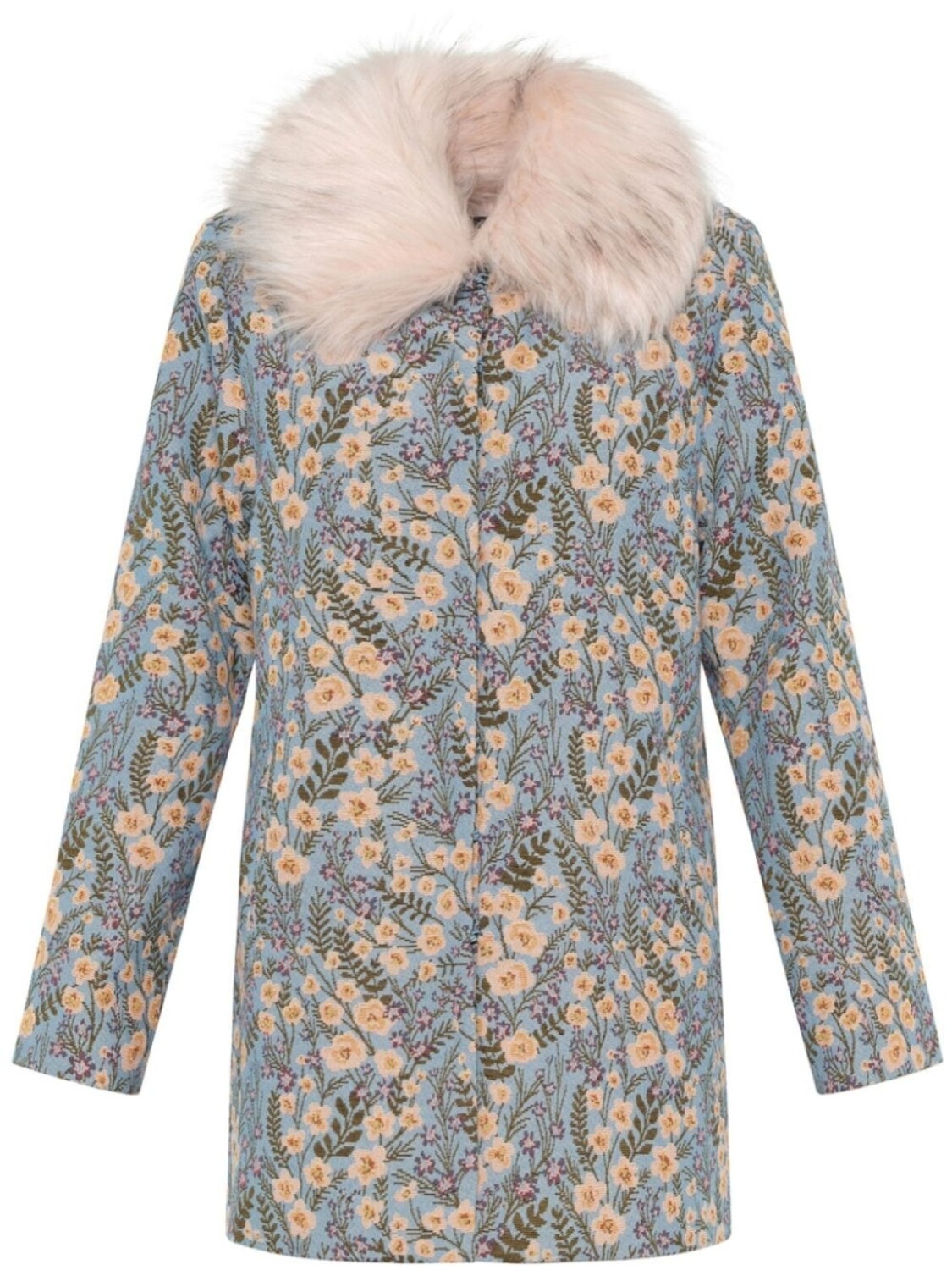 

Unreal Fur пальто Feuilles Mortes, синий