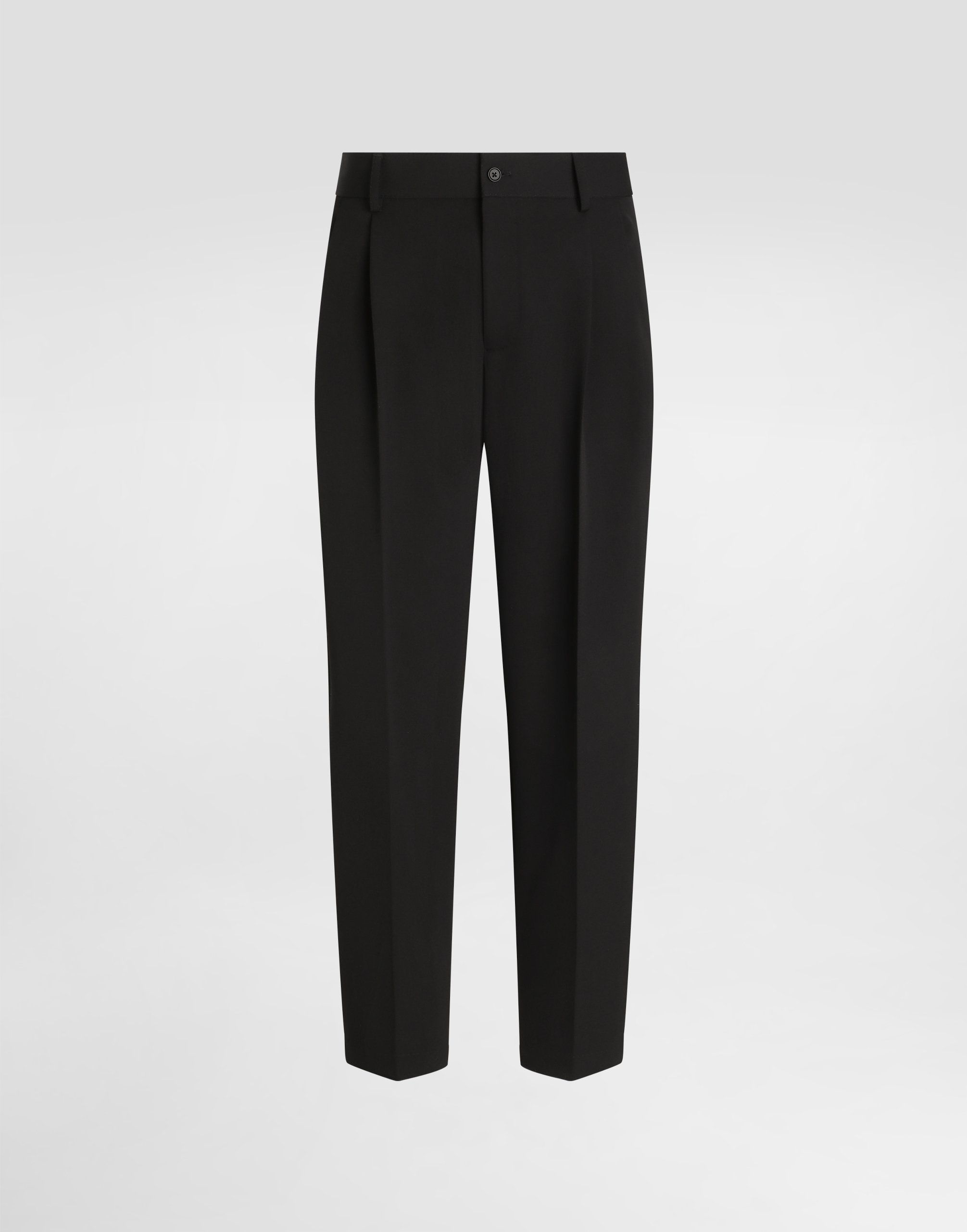 

Шерстяные брюки с двумя защипами Dolce & Gabbana, черный