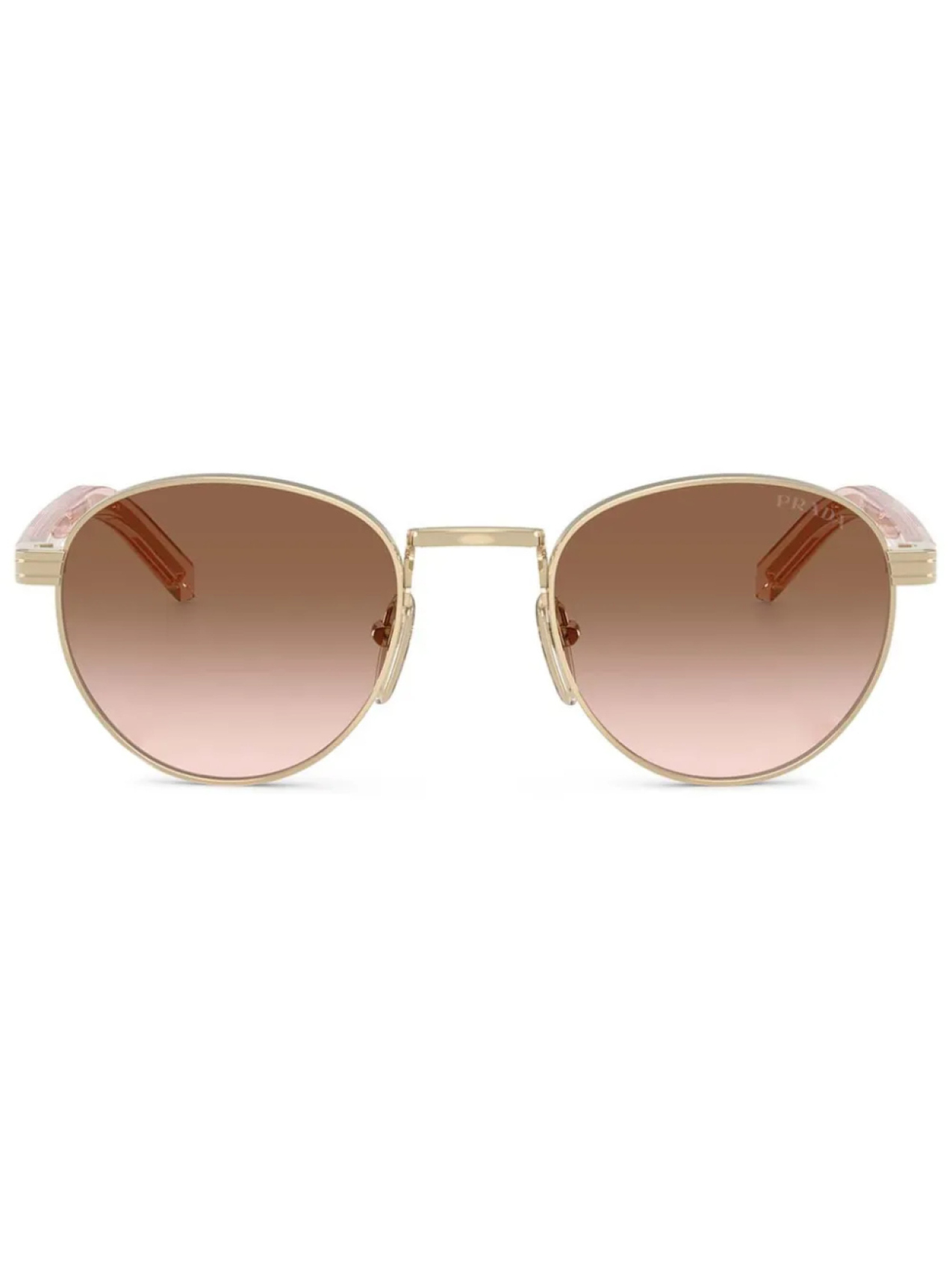 

Prada Eyewear солнцезащитные очки в круглой оправе, золотой