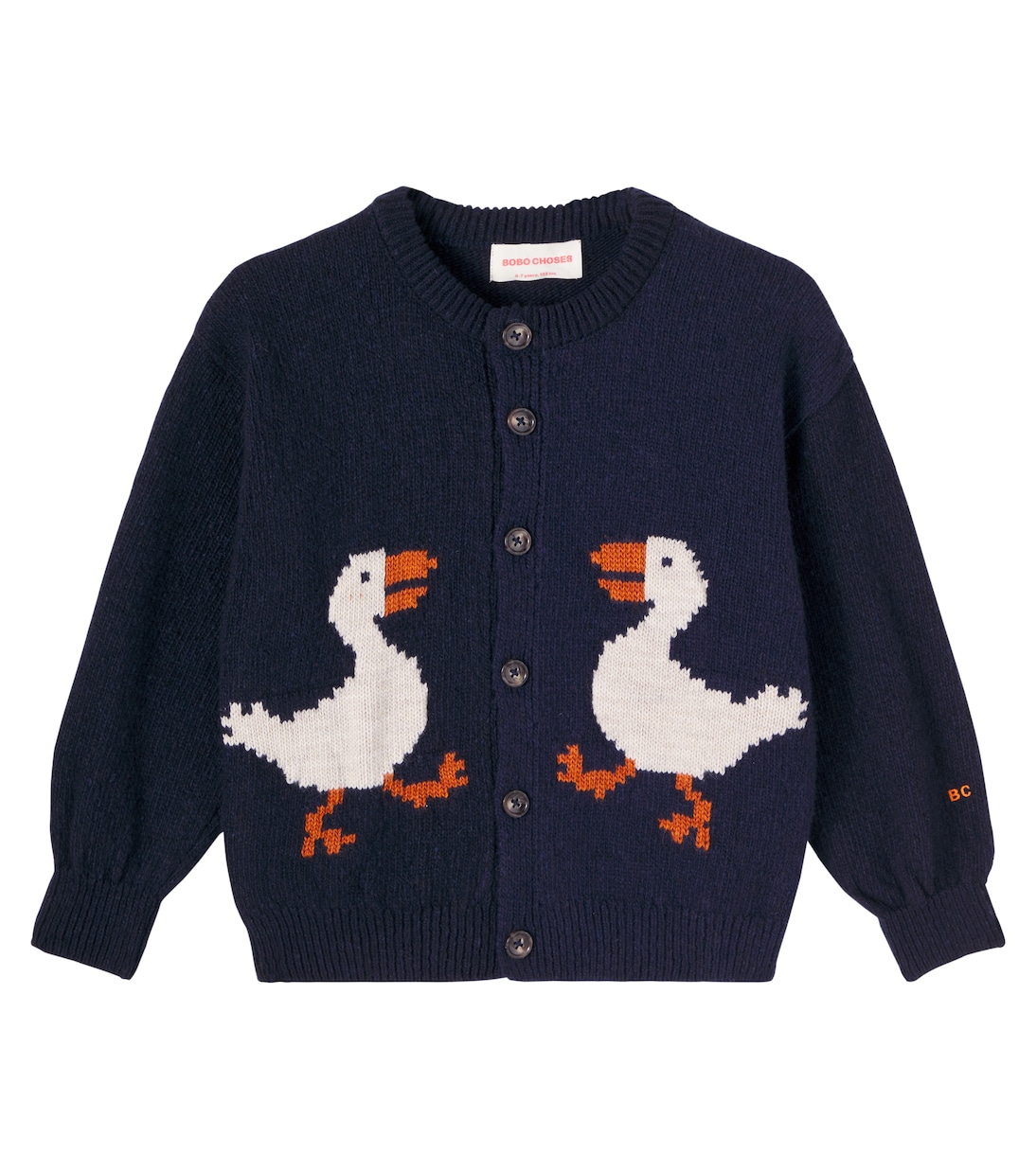 

Кардиган La Oca из шерстяной смеси, ребристая вязка Bobo Choses, Navy Blue